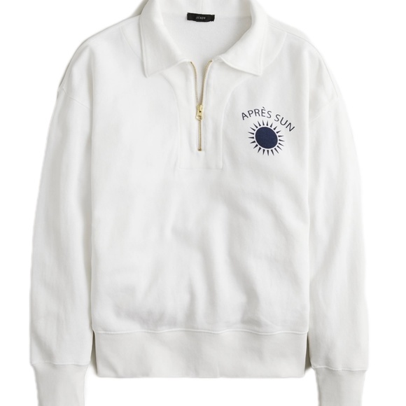 New J.Crew Graphic Half-Zip Sweatshirt - Picture 4 of 4
